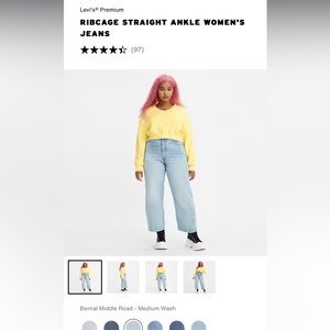 levi‘s ribcage straight ankle size 25w*27l NWOT